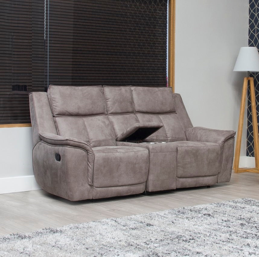 Barello Brown Grey Reclining Suite