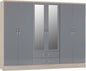 Nevada Grey Coloured Bedroom Set
