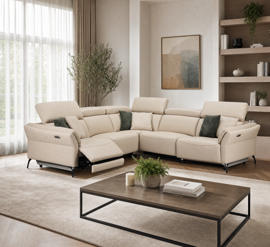 Milan Electric Corner Suite (Cream)