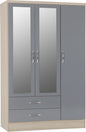 Nevada Grey Coloured Bedroom Set
