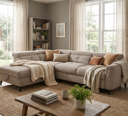 Samantha Corner Sofa Brown