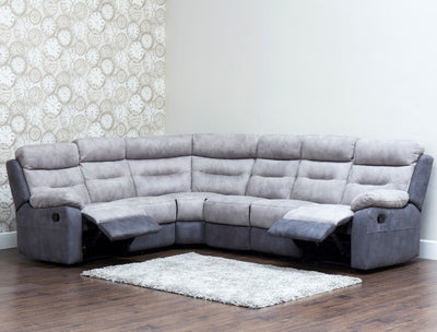 Dillon Modular Reclining Suite 3 Seater with 2 Chairs (Smoke Grey)